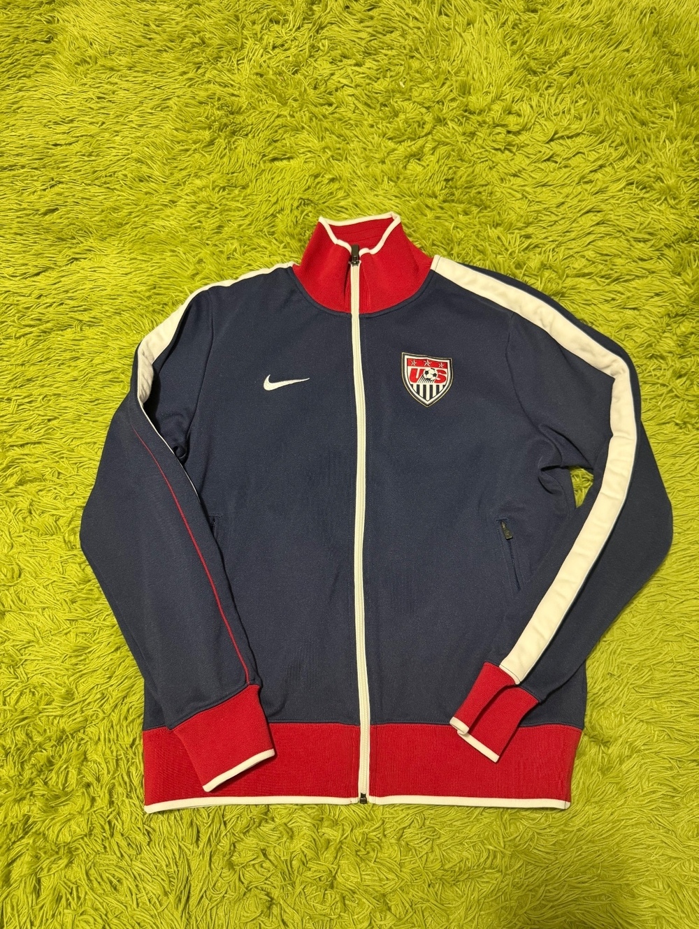 Vintage Nike USMNT Track Jacket Size Medium Navy